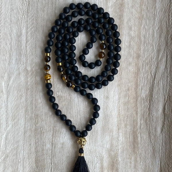 Handknotted 108 Mala Bead Necklace